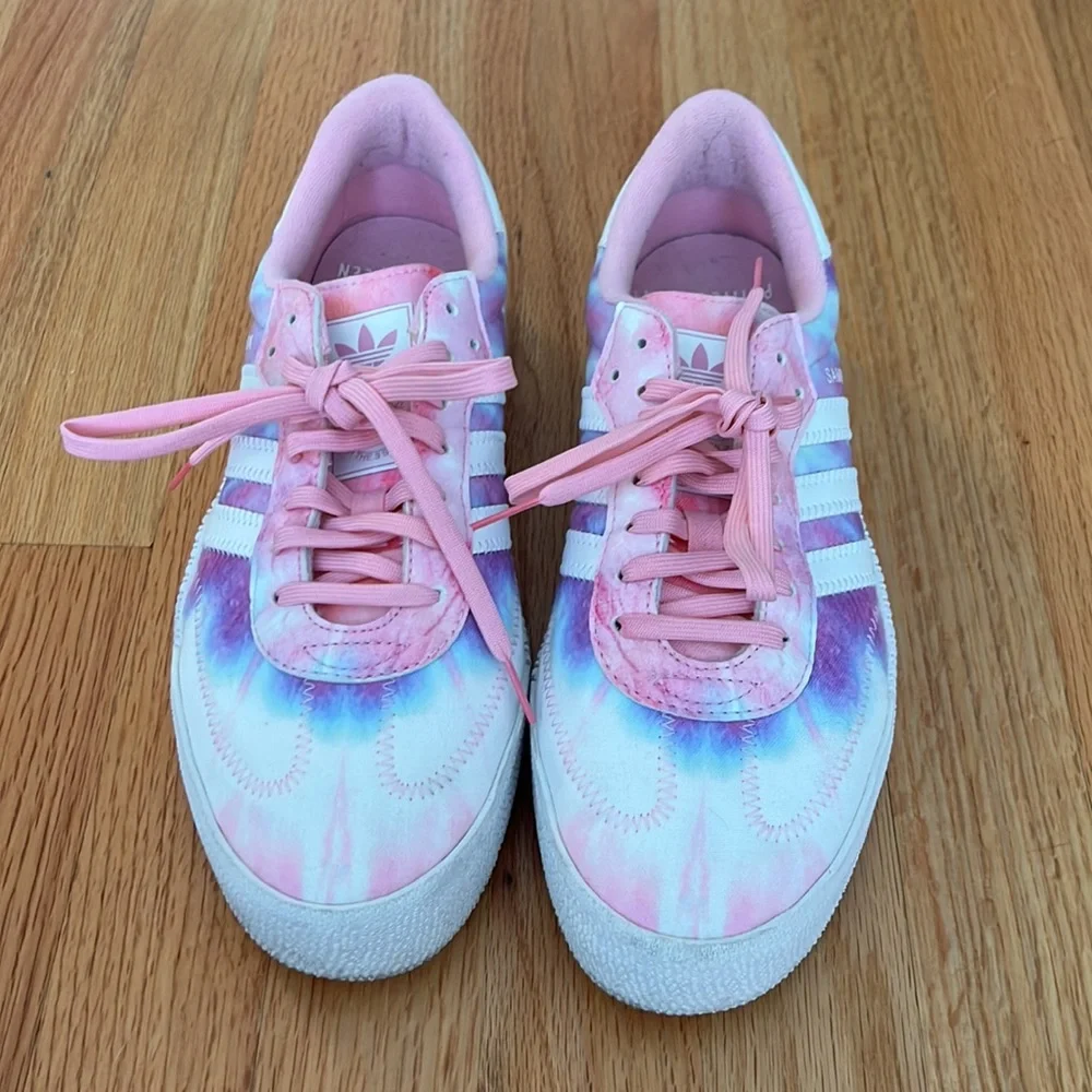 Rare Adidas Sambarose Tie Dye Tru Pink Sneakers